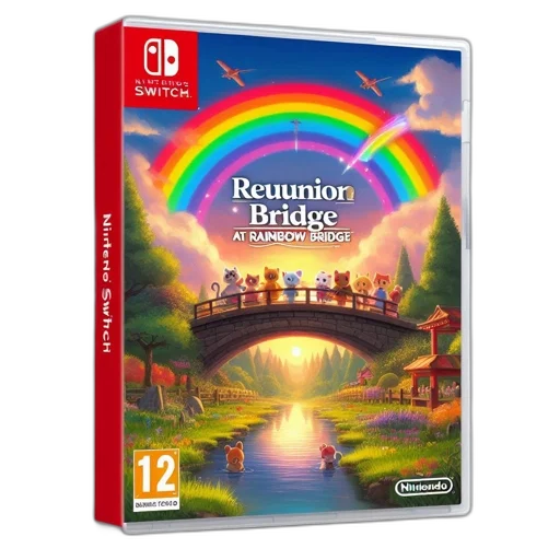 3d render, concept art, nintendo, switch, game, cover, reunion, bridge transparent PNG cut-out