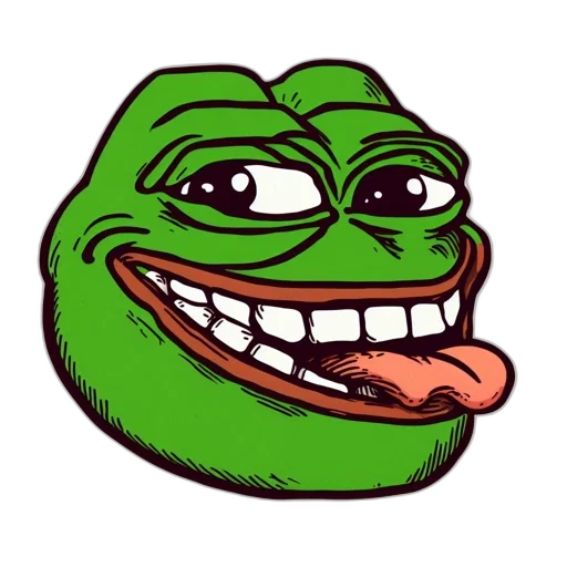 face, creature, animal, food, illustrated, rendition, pepe, frog transparent PNG cut-out