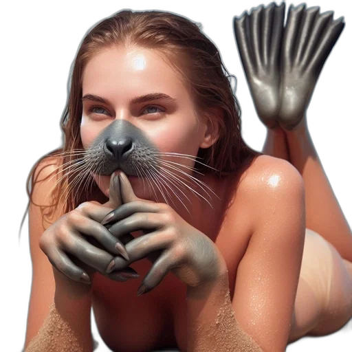 mask, animal, creature, hair, photorealistic, 3d render, concept art, oil painting transparent PNG cut-out
