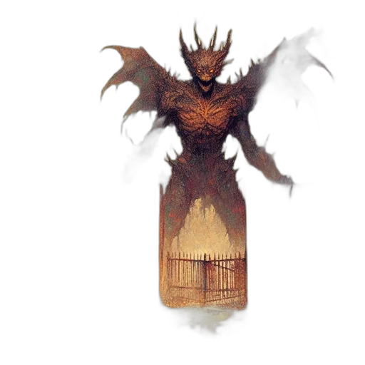 creature, dragon, staff, mask, concept art, fantasy art, pixel art, 3d render transparent PNG cut-out