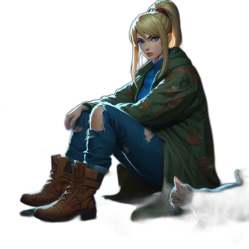 jacket, shoes, weapon, concept art, fantasy art, cyberpunk, pixel art, snow transparent PNG cut-out