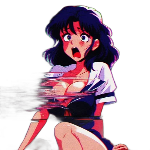 weapon, dress, robot, jacket, vaporwave, anime, concept art, pixel art transparent PNG cut-out