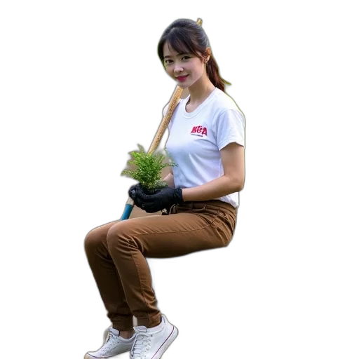 staff, flower, creature, furniture, photorealistic, 3d render, forest, woman transparent PNG cut-out