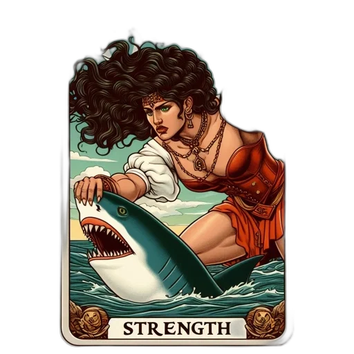 comic book art, fantasy art, concept art, pixel art, underwater, illustration, tarot, viii transparent PNG cut-out