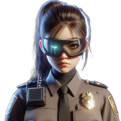 face, mask, staff, weapon, concept art, cyberpunk, 3d render, comic book art transparent PNG cut-out