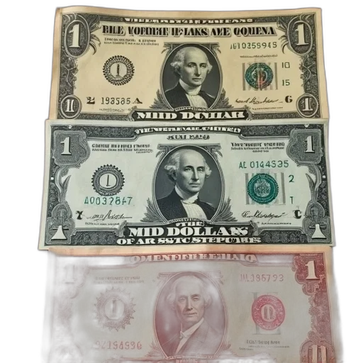 three, old, paper, money transparent PNG cut-out