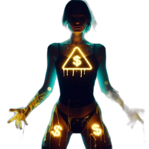 jewelry, mask, robot, cyberpunk, concept art, pixel art, fantasy art, neon lights transparent PNG cut-out