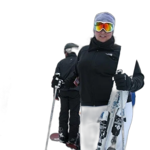 staff, jacket, robot, snow, woman, black, white, pants transparent PNG cut-out