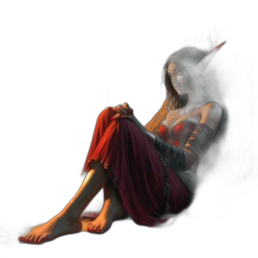 mask, dress, concept art, fantasy art, photorealistic, pixel art, fire, fog transparent PNG cut-out