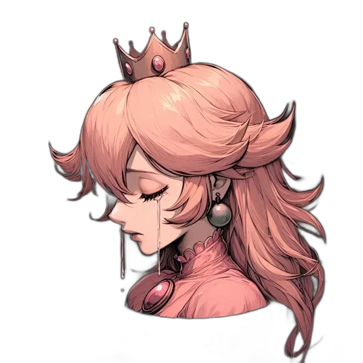 crown, face, hair, mask, watercolor, concept art, pixel art, fantasy art transparent PNG cut-out