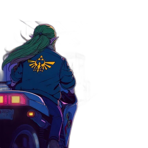 jacket, car, robot, cyberpunk, concept art, vaporwave, watercolor, neon lights transparent PNG cut-out