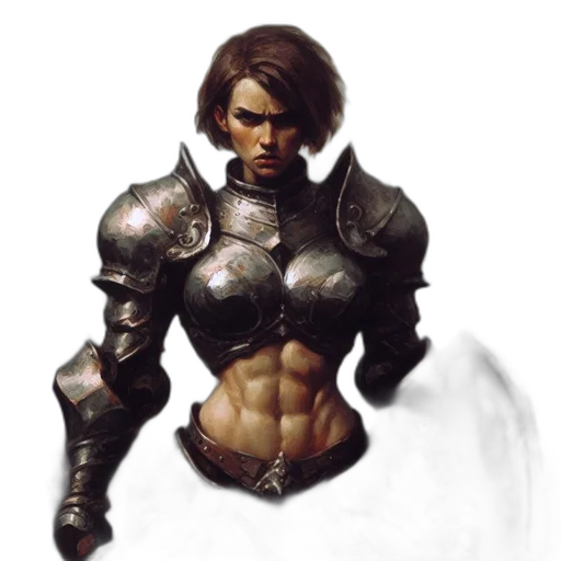 sword, concept art, fantasy art, comic book art, pixel art, fierce, warrior, woman transparent PNG cut-out