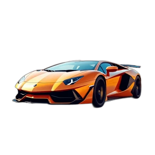 car, 3d render, photorealistic, concept art, watercolor, golden, colorful, neon transparent PNG cut-out
