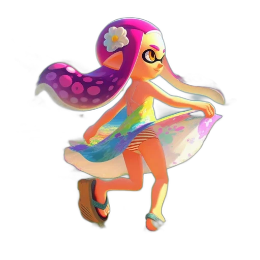 creature, dress, animal, weapon, concept art, 3d render, vaporwave, fantasy art transparent PNG cut-out