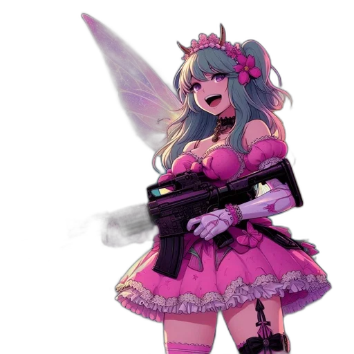 weapon, staff, dress, sword, pixel art, anime, concept art, vaporwave transparent PNG cut-out