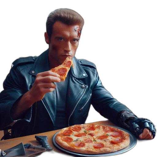 jacket, food, weapon, concept art, vaporwave, comic book art, photorealistic, outer space transparent PNG cut-out