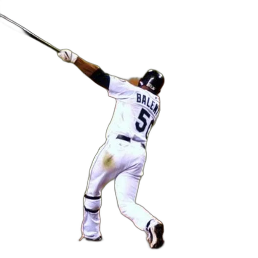 weapon, staff, sword, baseball, player, white, uniform, number transparent PNG cut-out