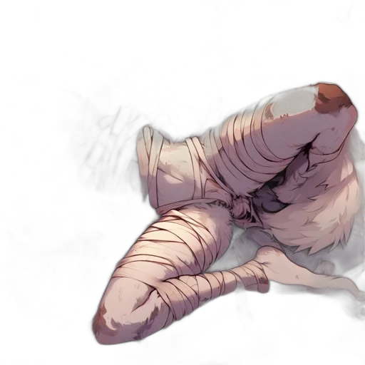 creature, weapon, sword, shoes, concept art, watercolor, fantasy art, photorealistic transparent PNG cut-out