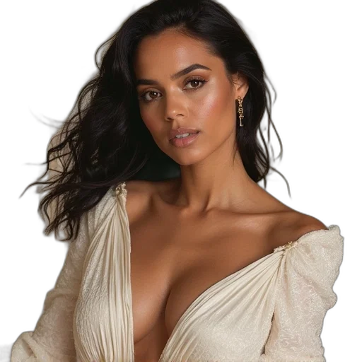 dress, jewelry, jacket, earth tones transparent PNG cut-out