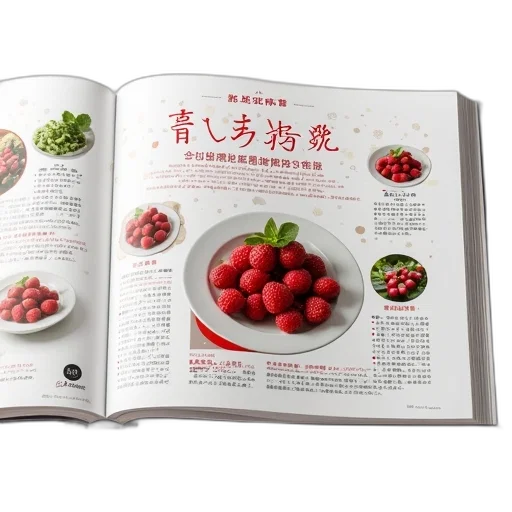food, photorealistic, 3d render, red, magazine, page, large, image transparent PNG cut-out