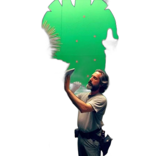 staff, umbrella, weapon, creature, concept art, 3d render, pixel art, photorealistic transparent PNG cut-out