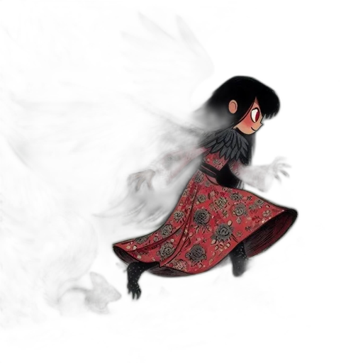 dragon, dress, fantasy art, concept art, pixel art, anime, fire, fog transparent PNG cut-out