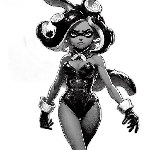 mask, robot, comic book art, concept art, cartoon, fantasy art, monochrome, dark transparent PNG cut-out