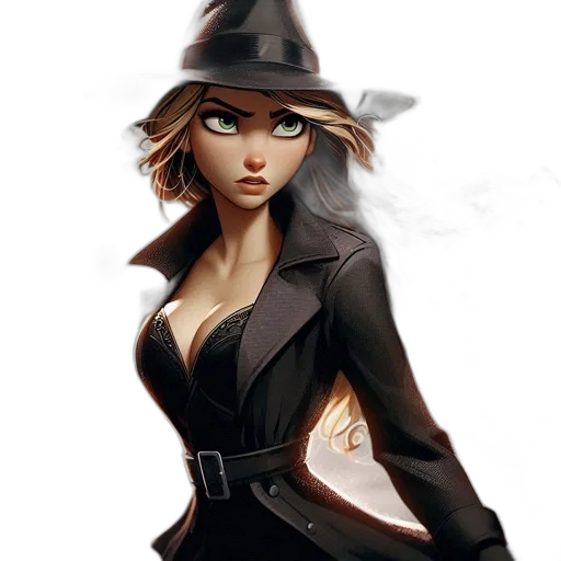 hat, dress, comic book art, concept art transparent PNG cut-out