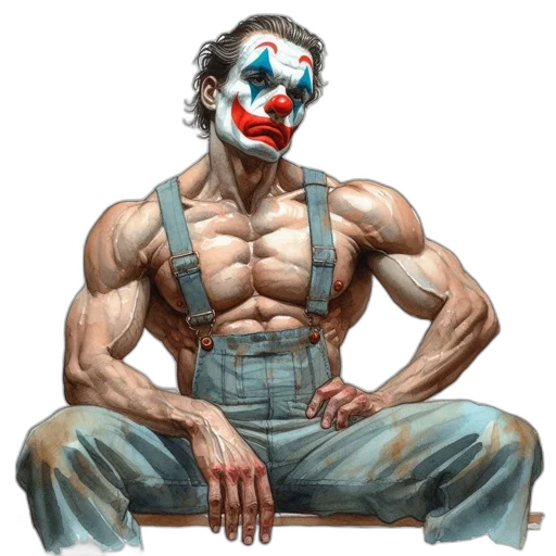 face, mask, animal, comic book art, concept art, photorealistic, cartoon, muscular transparent PNG cut-out