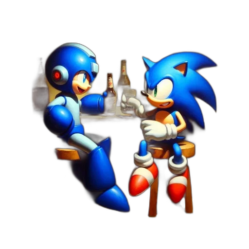 bottle, robot, weapon, pixel art, concept art, 3d render, fantasy art, blue transparent PNG cut-out