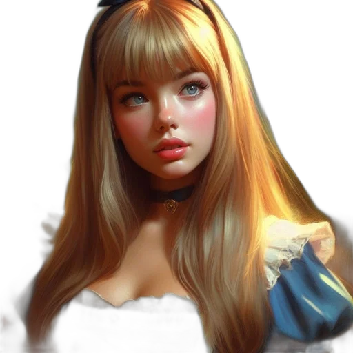 face, dress, crown, photorealistic, oil painting, fantasy art, concept art, pastel transparent PNG cut-out
