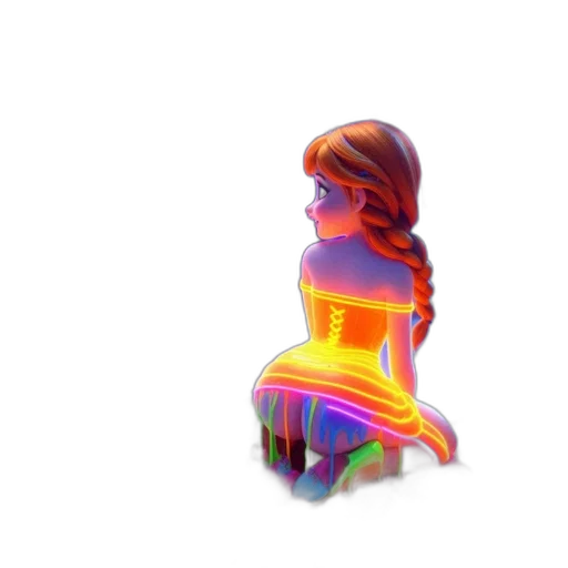 dress, robot, hair, crown, vaporwave, 3d render, pixel art, concept art transparent PNG cut-out