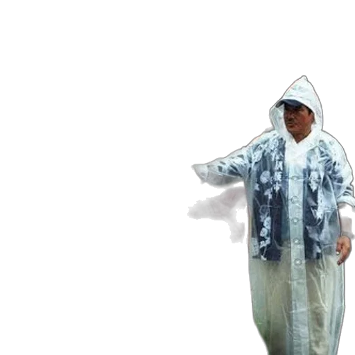 jacket, umbrella, creature, staff, concept art, 3d render, vaporwave, photorealistic transparent PNG cut-out