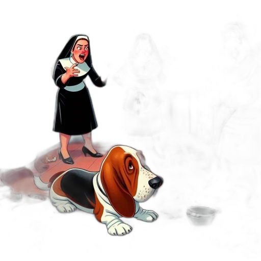 animal, concept art, cartoon, 3d render, comic book art, fire, fog, snow transparent PNG cut-out