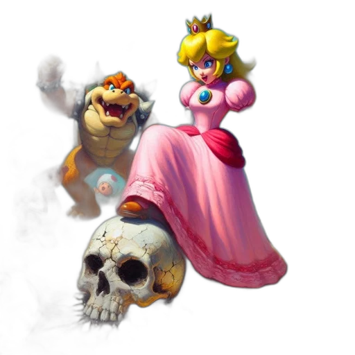crown, dress, weapon, concept art, 3d render, pixel art, fantasy art, princess transparent PNG cut-out