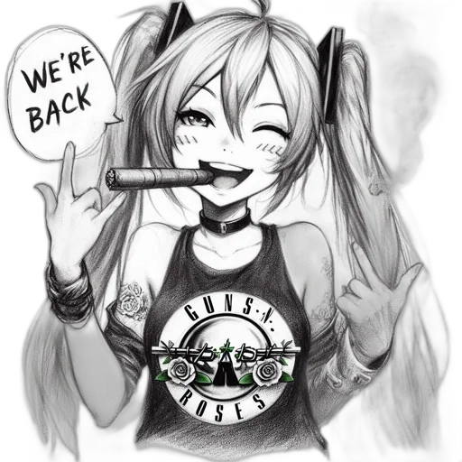 anime, cartoon, cyberpunk, vaporwave, illustrated, woman, wears, guns transparent PNG cut-out