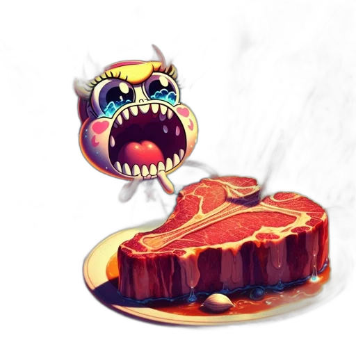 food, creature, concept art, pixel art, 3d render, fantasy art, animated, butterfly-like transparent PNG cut-out