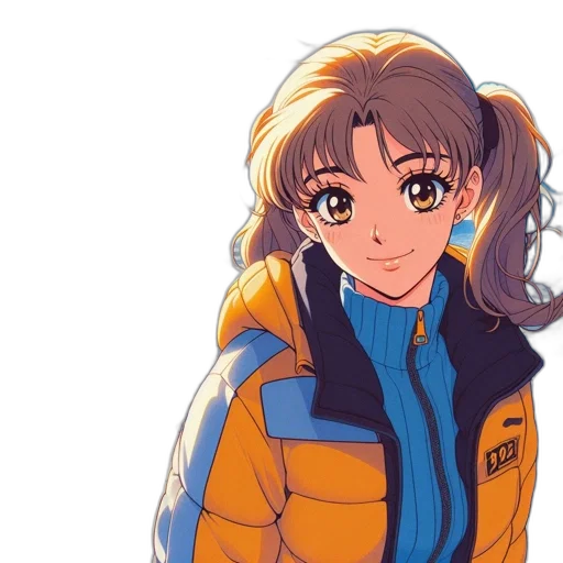 jacket, face, staff, anime transparent PNG cut-out