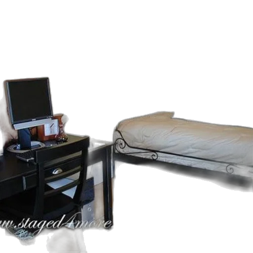 furniture, staff, 3d render, photorealistic, neatly, arranged, bedroom, daybed transparent PNG cut-out