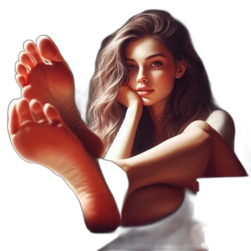 shoes, face, jewelry, dress, photorealistic, oil painting, fantasy art, pencil sketch transparent PNG cut-out