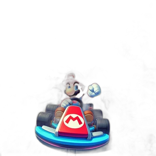 car, robot, weapon, creature, concept art, 3d render, pixel art, mario transparent PNG cut-out