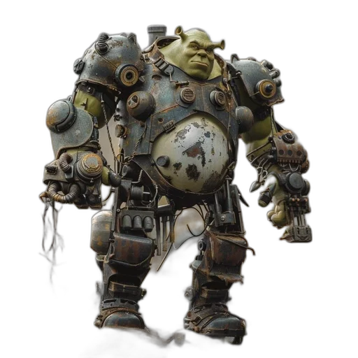 robot, weapon, concept art, 3d render, fantasy art, photorealistic, earth tones, large transparent PNG cut-out
