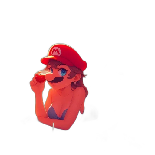 hat, creature, food, animal, 3d render, concept art, pixel art, vaporwave transparent PNG cut-out