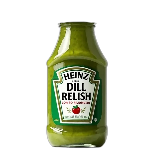 bottle, food, dress, weapon, photorealistic, 3d render, heinz, dill transparent PNG cut-out