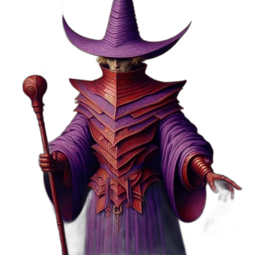 staff, hat, mask, creature, concept art, fantasy art, 3d render, pixel art transparent PNG cut-out