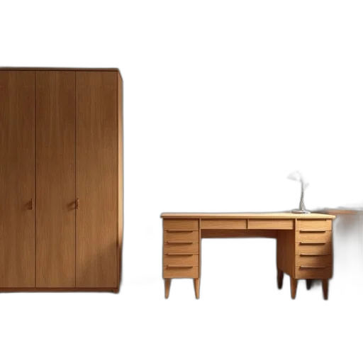 furniture, 3d render, concept art, photorealistic, forest, earth tones, monochrome, dark transparent PNG cut-out