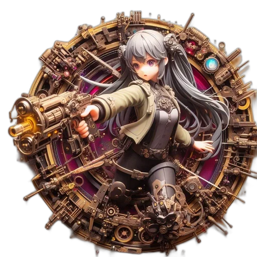 weapon, staff, sword, concept art, fantasy art, anime, pixel art, anime-styled transparent PNG cut-out