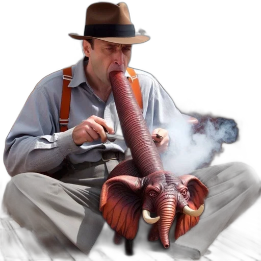 creature, animal, staff, hat, concept art, photorealistic, 3d render, fantasy art transparent PNG cut-out