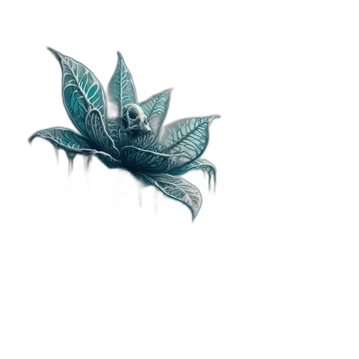 dragon, creature, flower, weapon, concept art, fantasy art, 3d render, watercolor transparent PNG cut-out