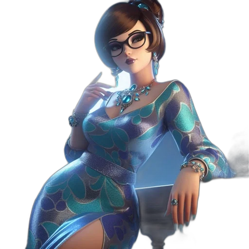 dress, staff, weapon, robot, concept art, fantasy art, 3d render, cyberpunk transparent PNG cut-out